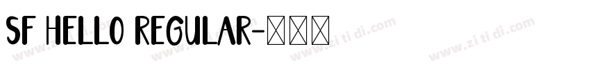 SF Hello Regular字体转换